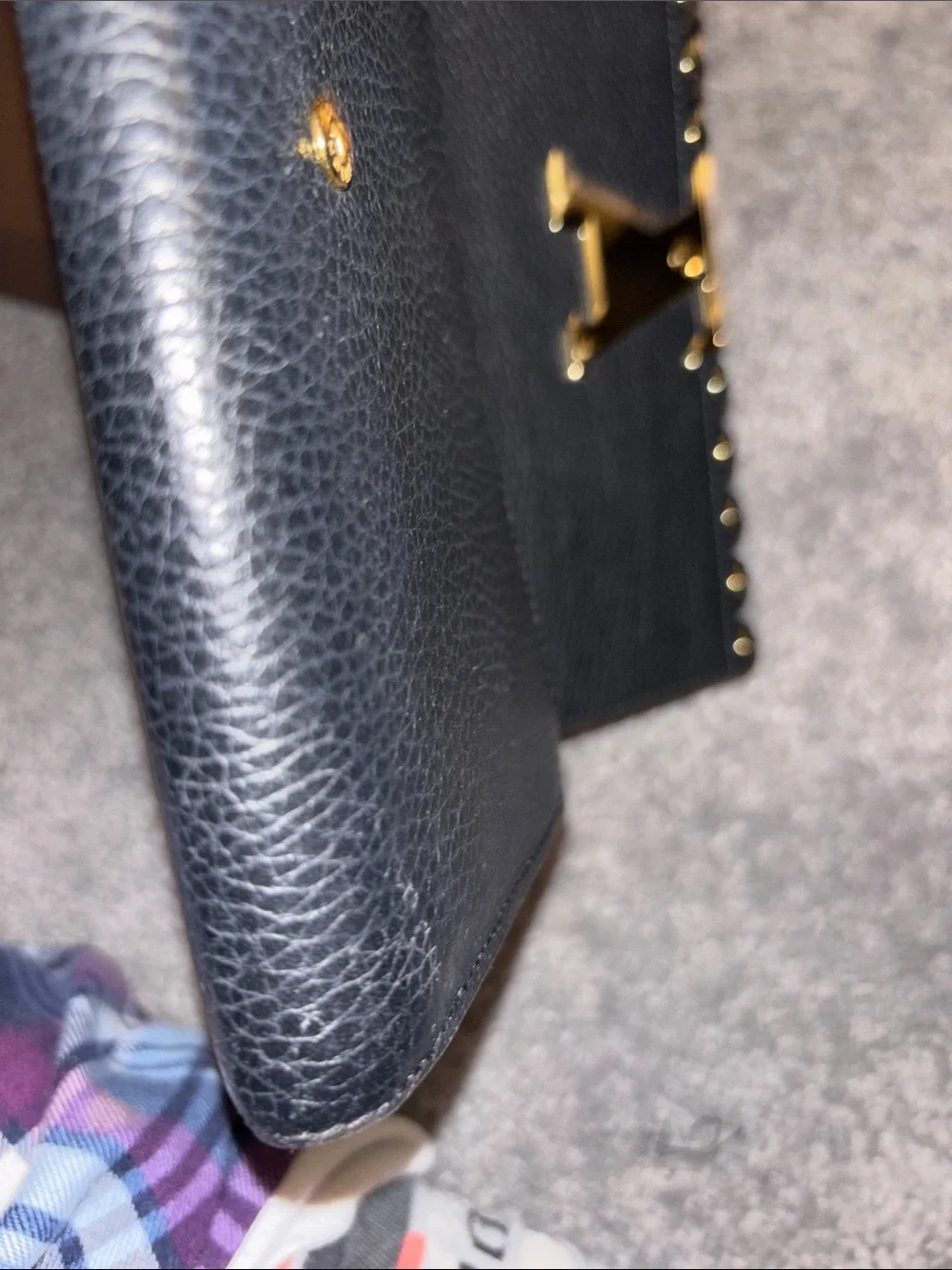 Louis Vuitton Black Leather Continental Wallet with Gold Accents - Picture 8 of 9